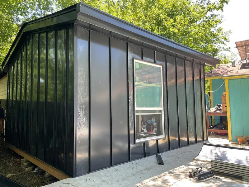 Black standing seam metal wall panels for Metal Roof Installation in Broadview Park
