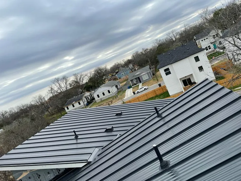 Standing seam metal roof panels with vents for Skylight Repair in Broadview Park